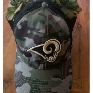 Fanatics Ram's Football Camouflage Black Mesh Cap